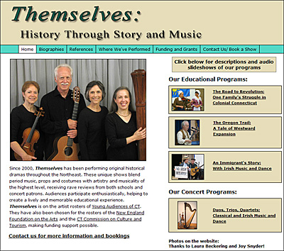 screen capture of Themselves website